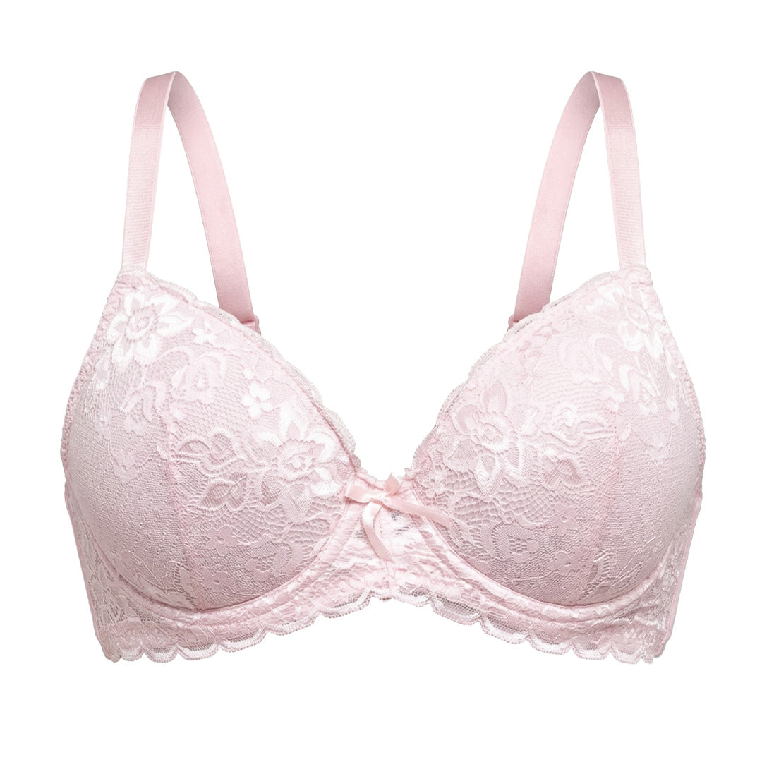 Brasier rosa  con encaje floral 2181 Carnival