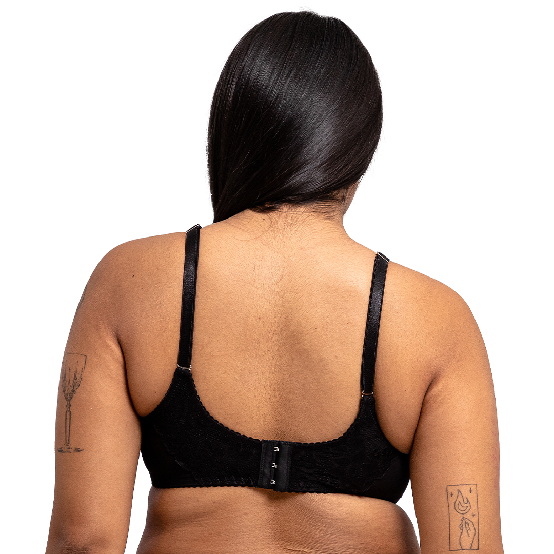 Brasier negro con encaje floral 2181 Carnival