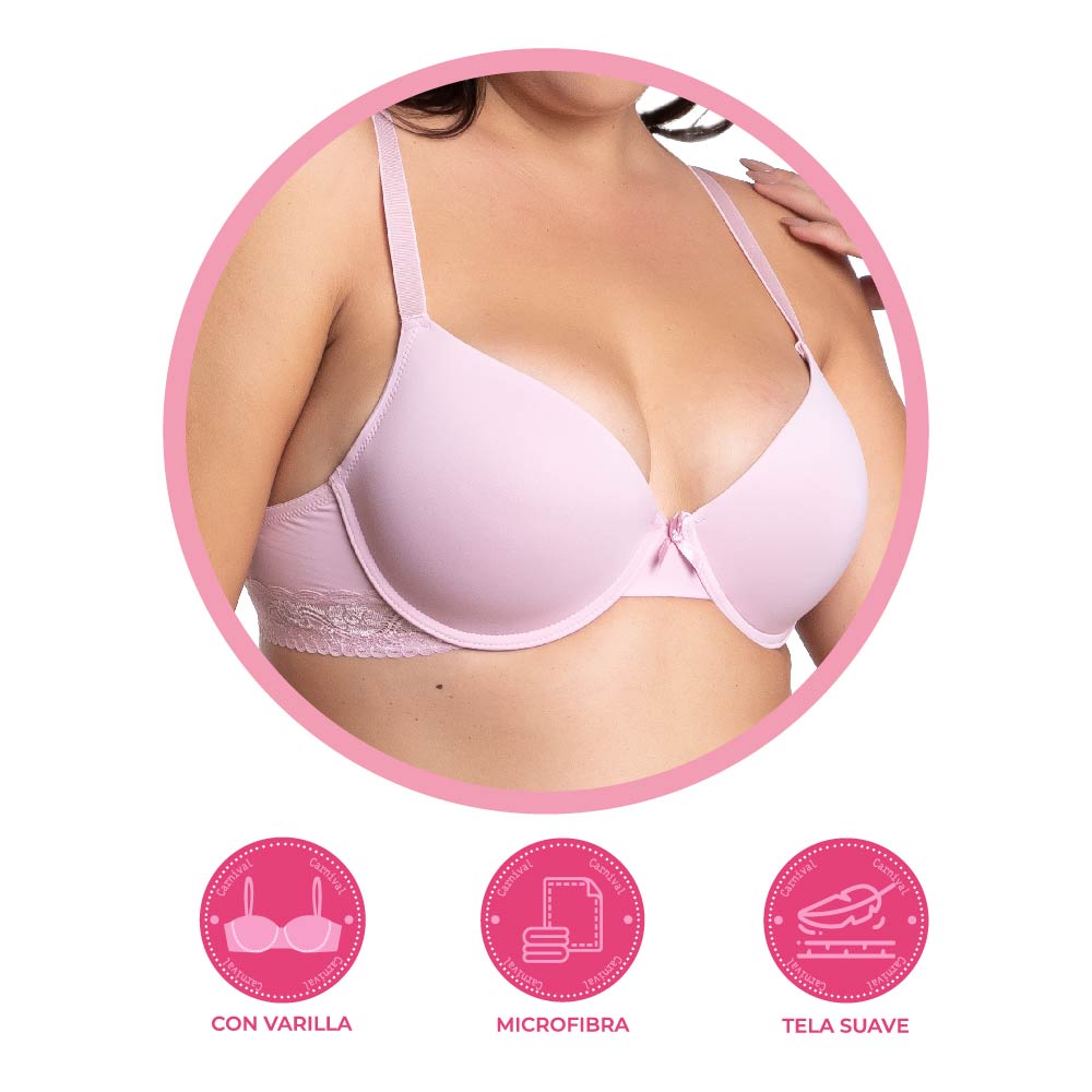 Brasier rosa coordinable de talla extra 24006 Carnival Carnival