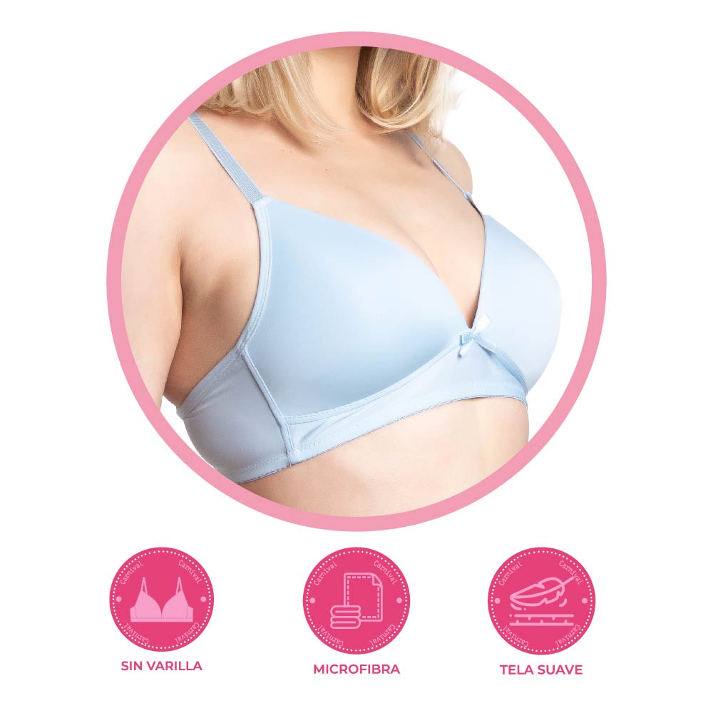 Carnival 24401 Blue Coordinating Non-Wired Bra