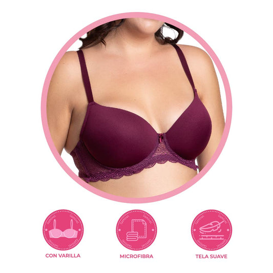 Brasier de talla extra con varilla y encaje  24563 Lady Carnival Carnival
