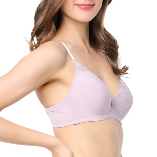 Brasier coordinable con detalles de encaje en copas malva 24600 Carnival Carnival