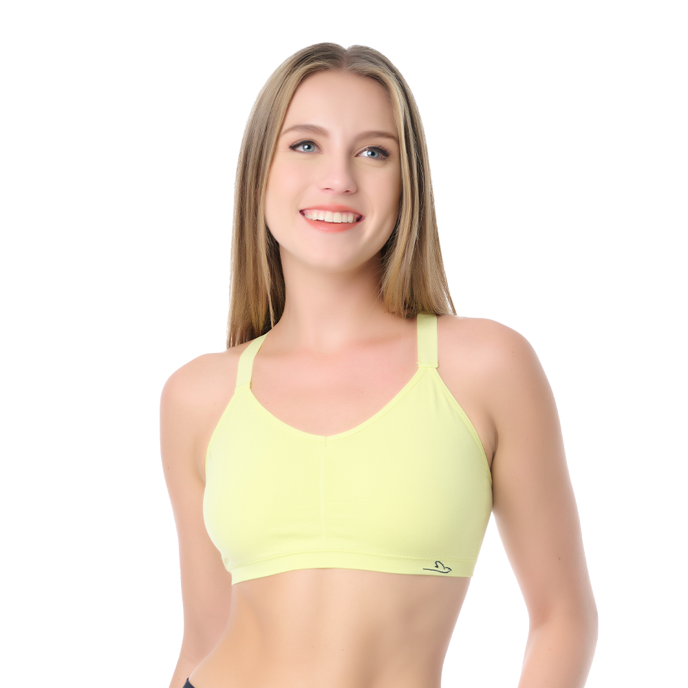 Top con tirantes cruzados  amarillo 24706 Teens