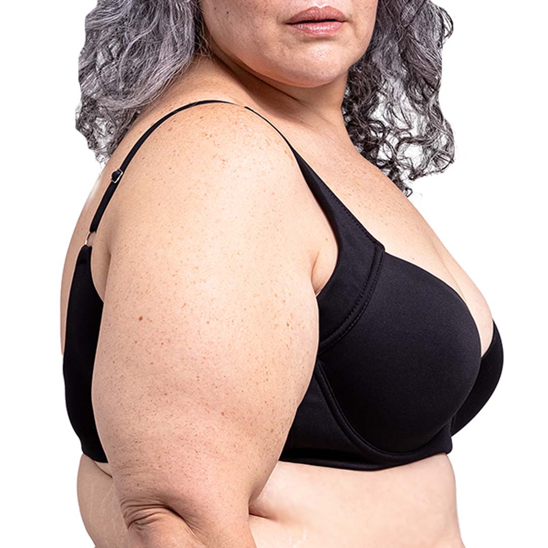 Brasier de talla extra con peto largo negro 24726 Carnival