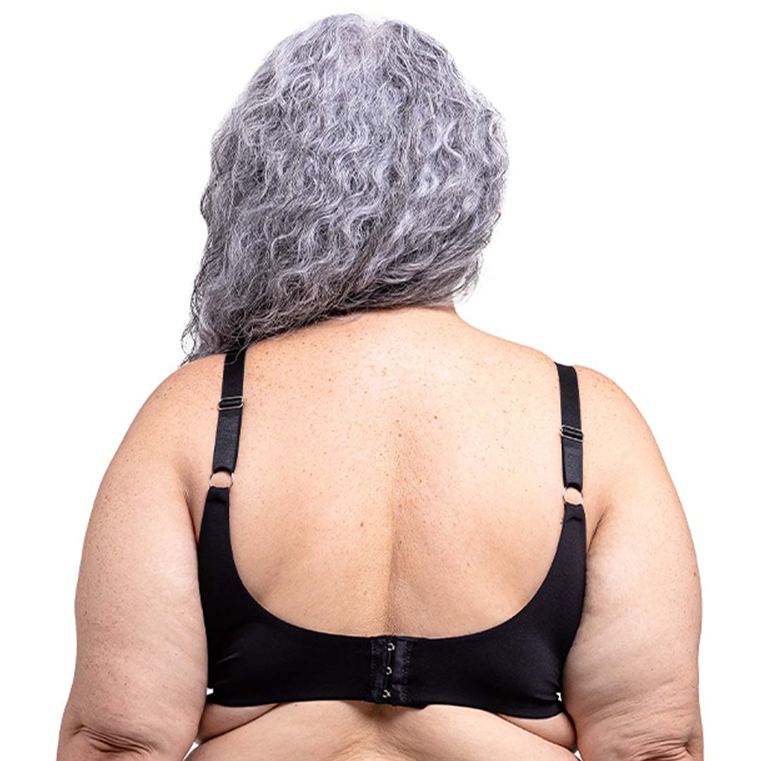 Brasier de talla extra con peto largo negro 24726 Carnival