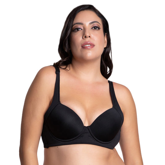 Brasier de talla extra con peto largo negro 24726 Carnival Carnival