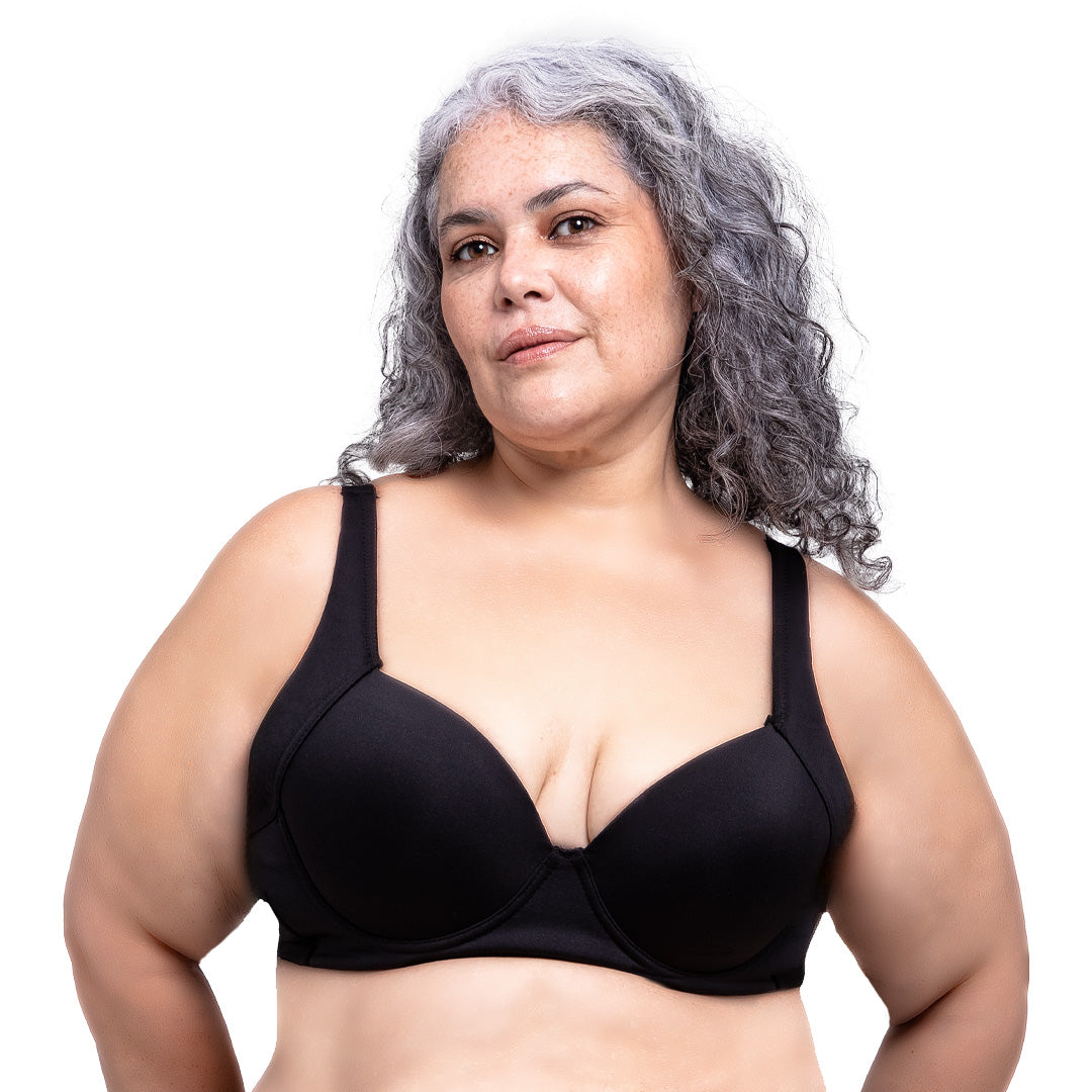 Brasier de talla extra con peto largo negro 24726 Lady Carnival