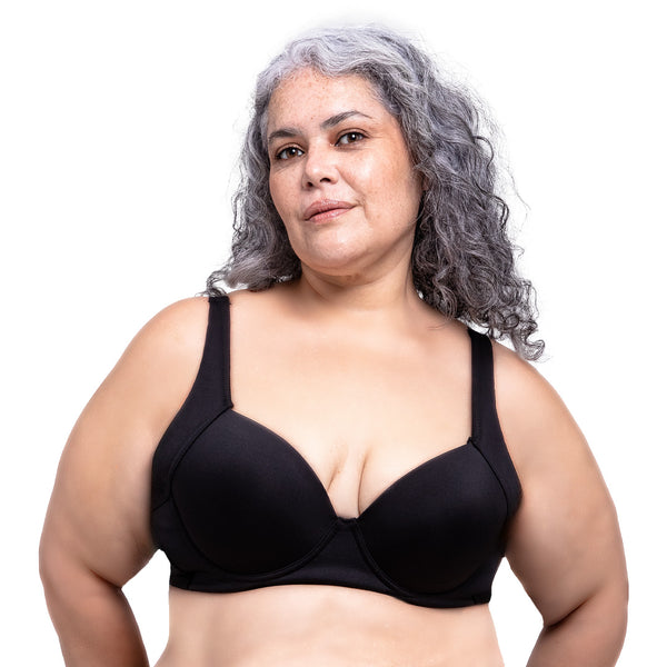 Brasier de talla extra con peto largo negro 24726 Lady Carnival