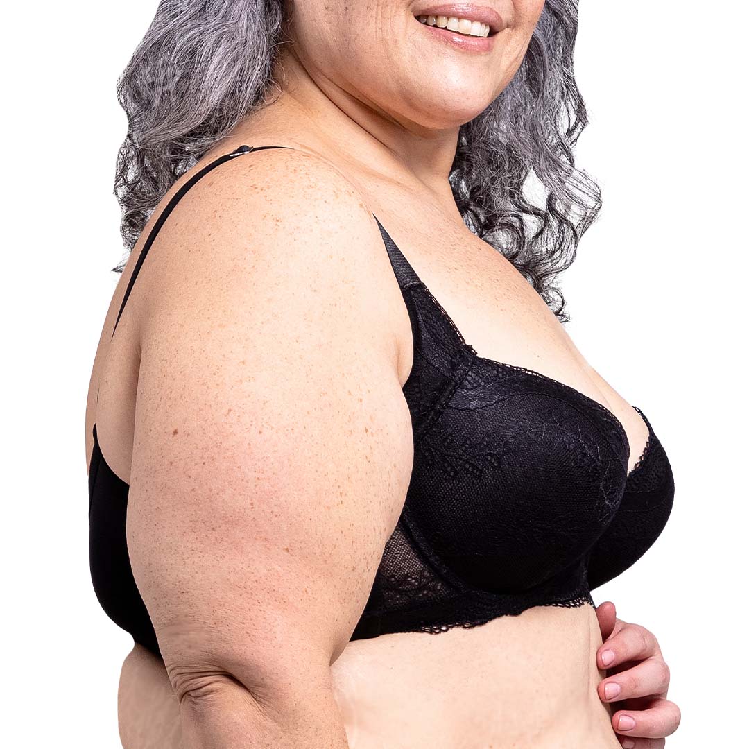 Brasier de talla extra con push up  negro 24727 Carnival