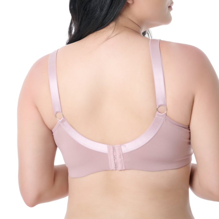 Brasier de talla extra con push up malva 24727 Carnival.