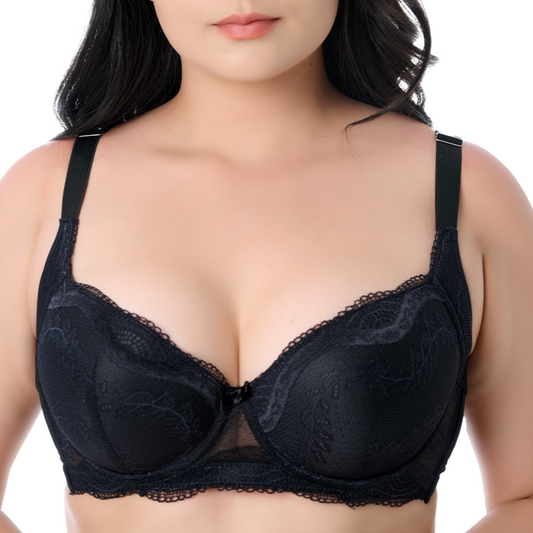 Brasier de talla extra con push up  negro 24727 Carnival