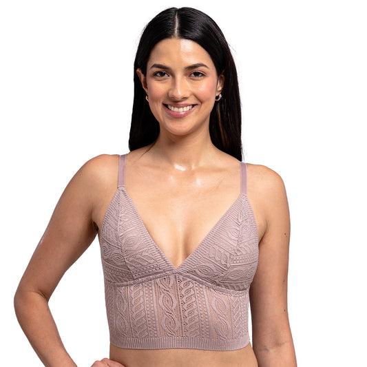 Bralette sin varilla, copas triángulares y pads removibles 25304F Fashion