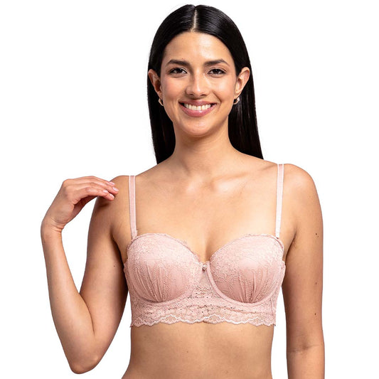 Brasier strapless con push up y encaje 24940L Lady Carnival