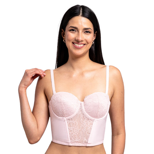 Bustier strapless estilo corset con varilla 24953L Lady Carnival