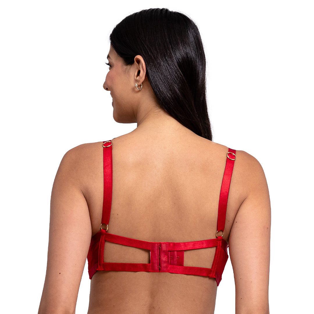 Bralette con varilla y transparencia 24976F Fashion