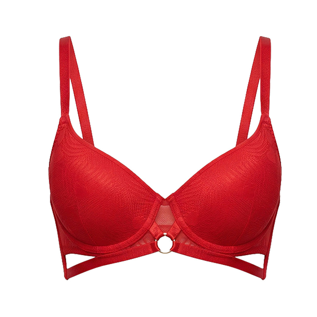 Brasier de mesh con corazones 24979F Fashion