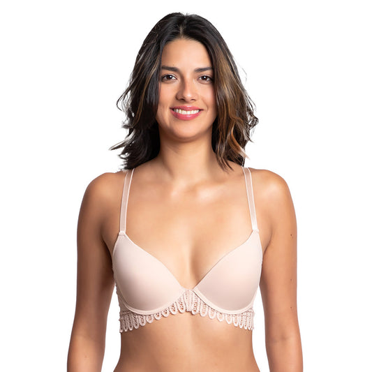 Brasier beige coordinable con detalles de encaje 24980 Carnival Carnival