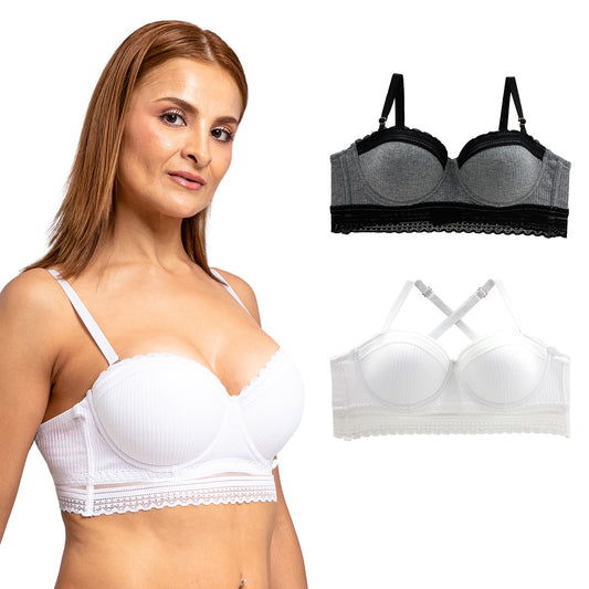 Set de Brasier strapless con varilla y detalles de encaje 25034 Carnival