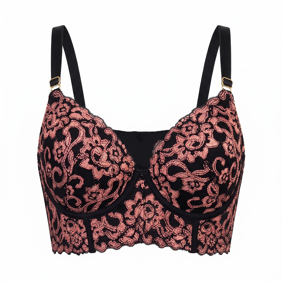 Brasier con varilla, peto largo y detalles de encaje 25048L Lady Carnival
