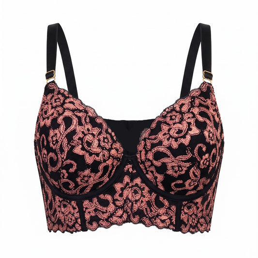 Brasier con varilla, peto largo y detalles de encaje 25048L Lady Carnival