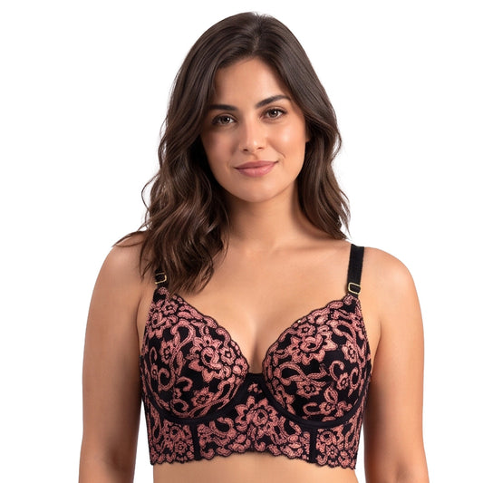 Brasier con varilla, peto largo y detalles de encaje 25048L Lady Carnival