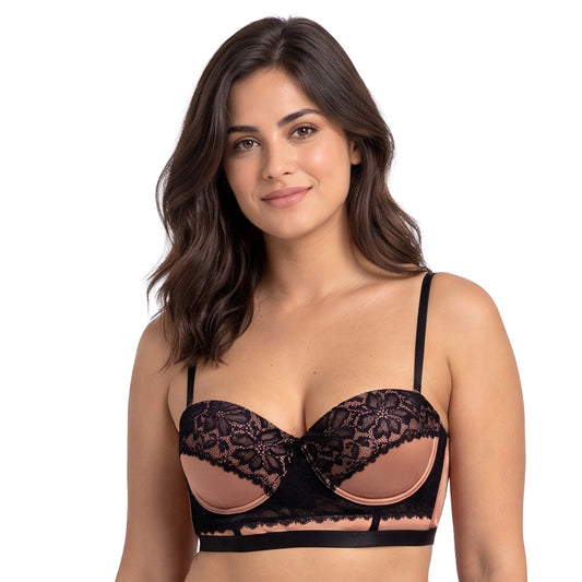 Brasier strapless de peto largo con varilla 25049L Lady Carnival