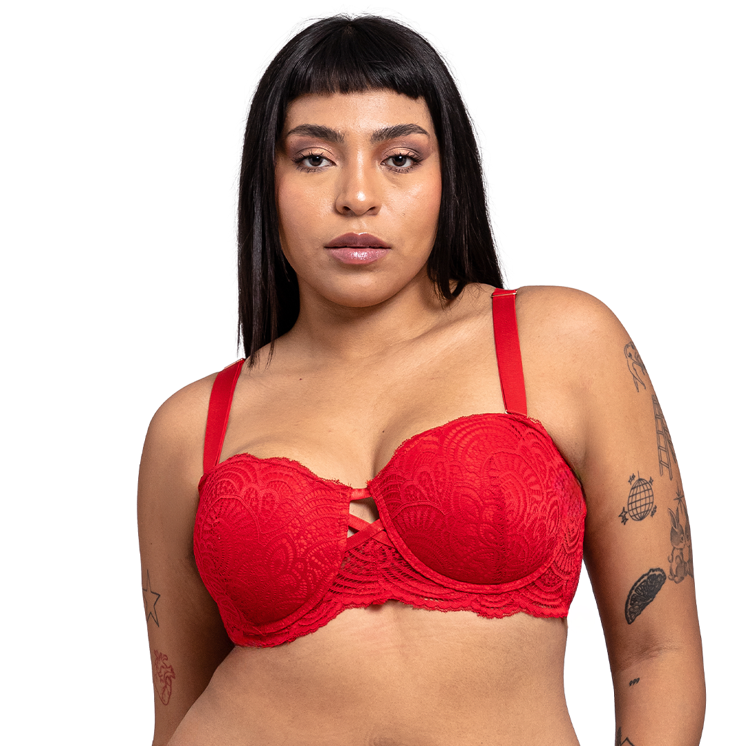 Brasier strapless con varilla de talla extra 25061L Lady Carnival