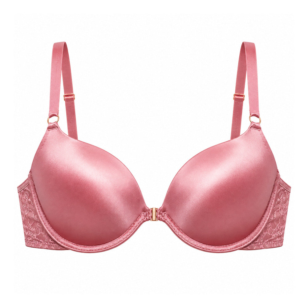 Brasier satinado con varilla y broche al frente 25078L Lady Carnival