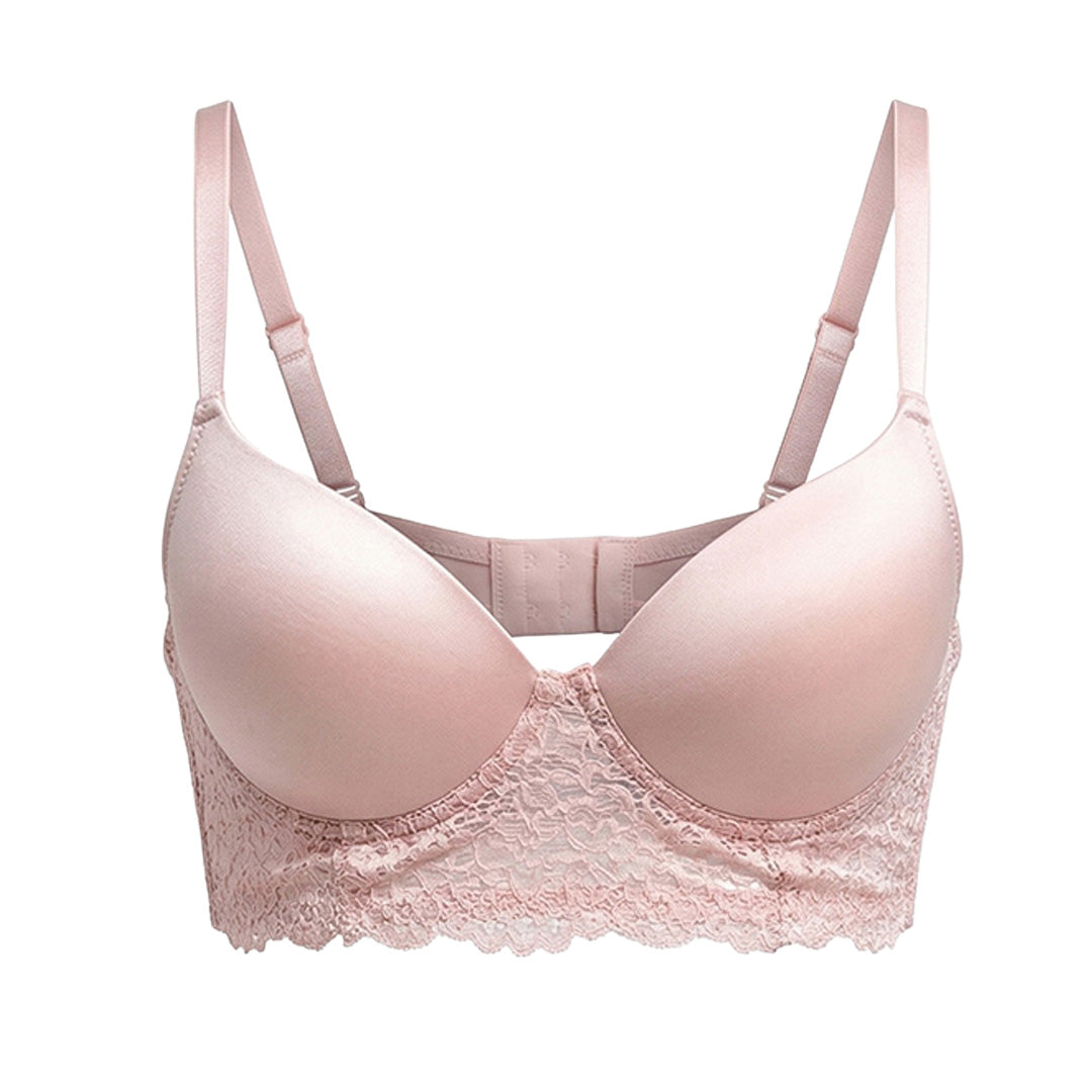 Brasier satinado de peto largo con varilla, push up 25095 Lady Carnival