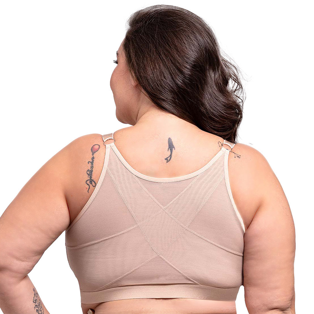 Brasier básico talla extra de soporte con broche al frente 25111L Lady Carnival