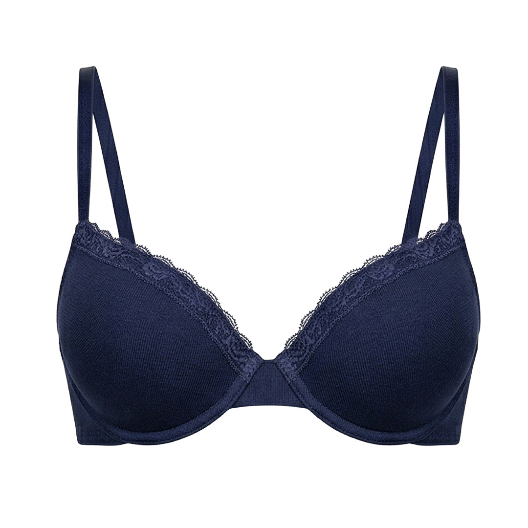 Brasier azul con varilla acanalado con detalles de encaje 25119 Carnival