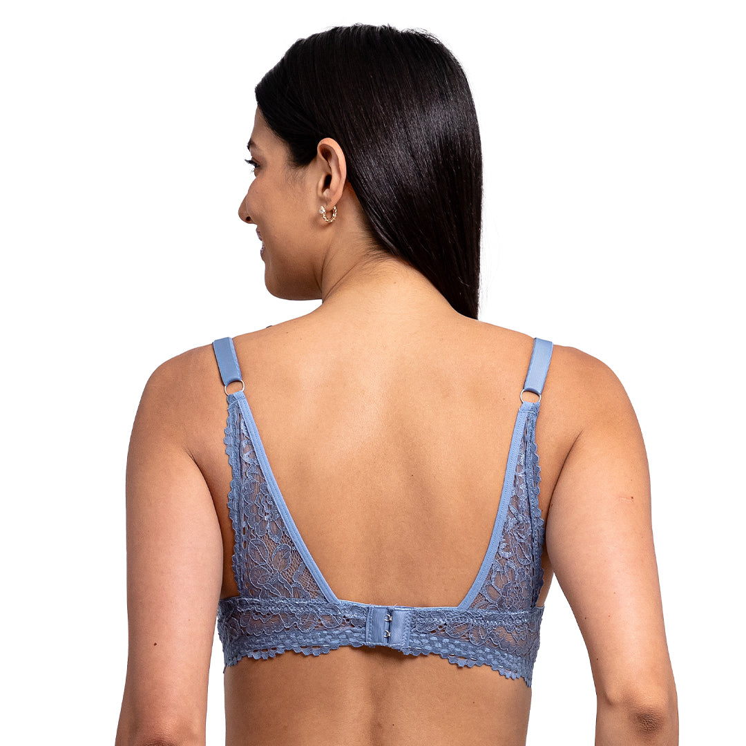 Brasier azul con varilla y detalles de encaje 25129 Carnival