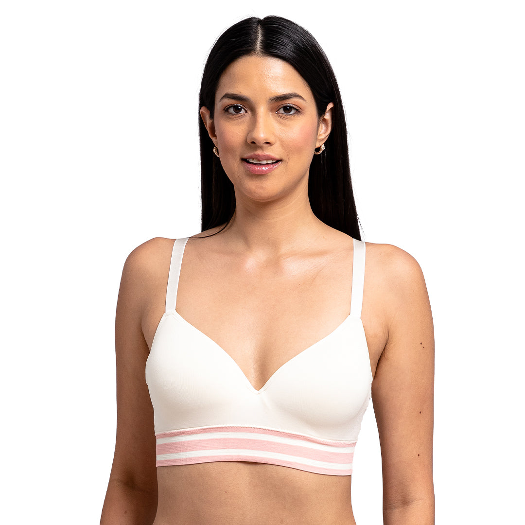 Brasier sin varilla crema tirantes ajustables 25132 Carnival