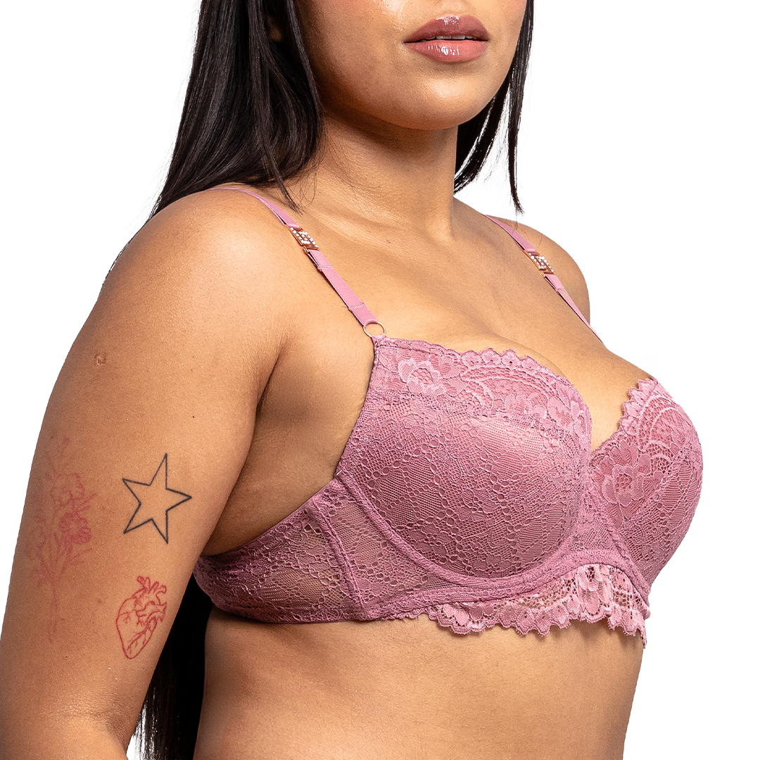 Brasier con varilla push up y encaje 25158L Lady Carnival