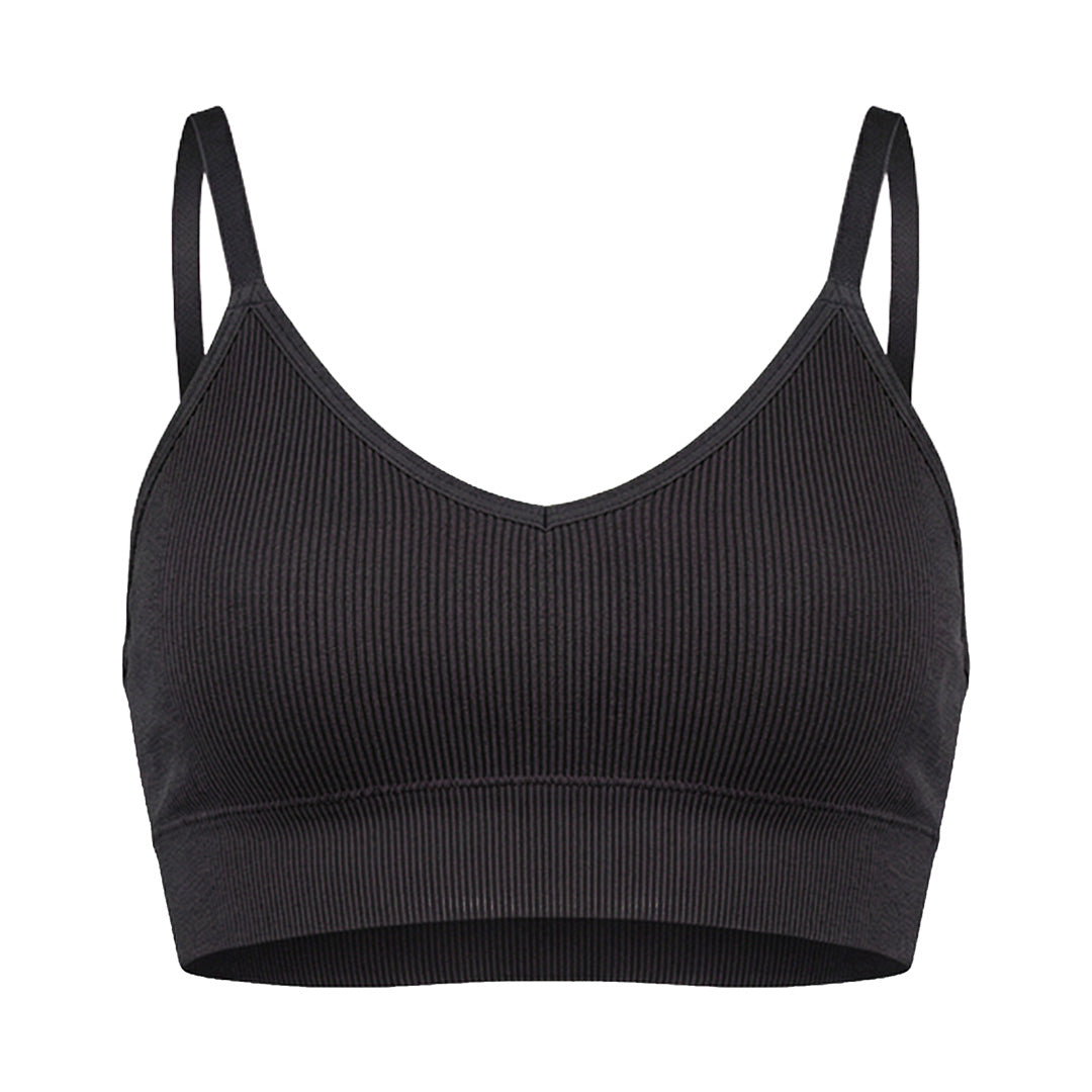 Top seamless negro con tirantes ajustables y pads removibles 25165 Carnival