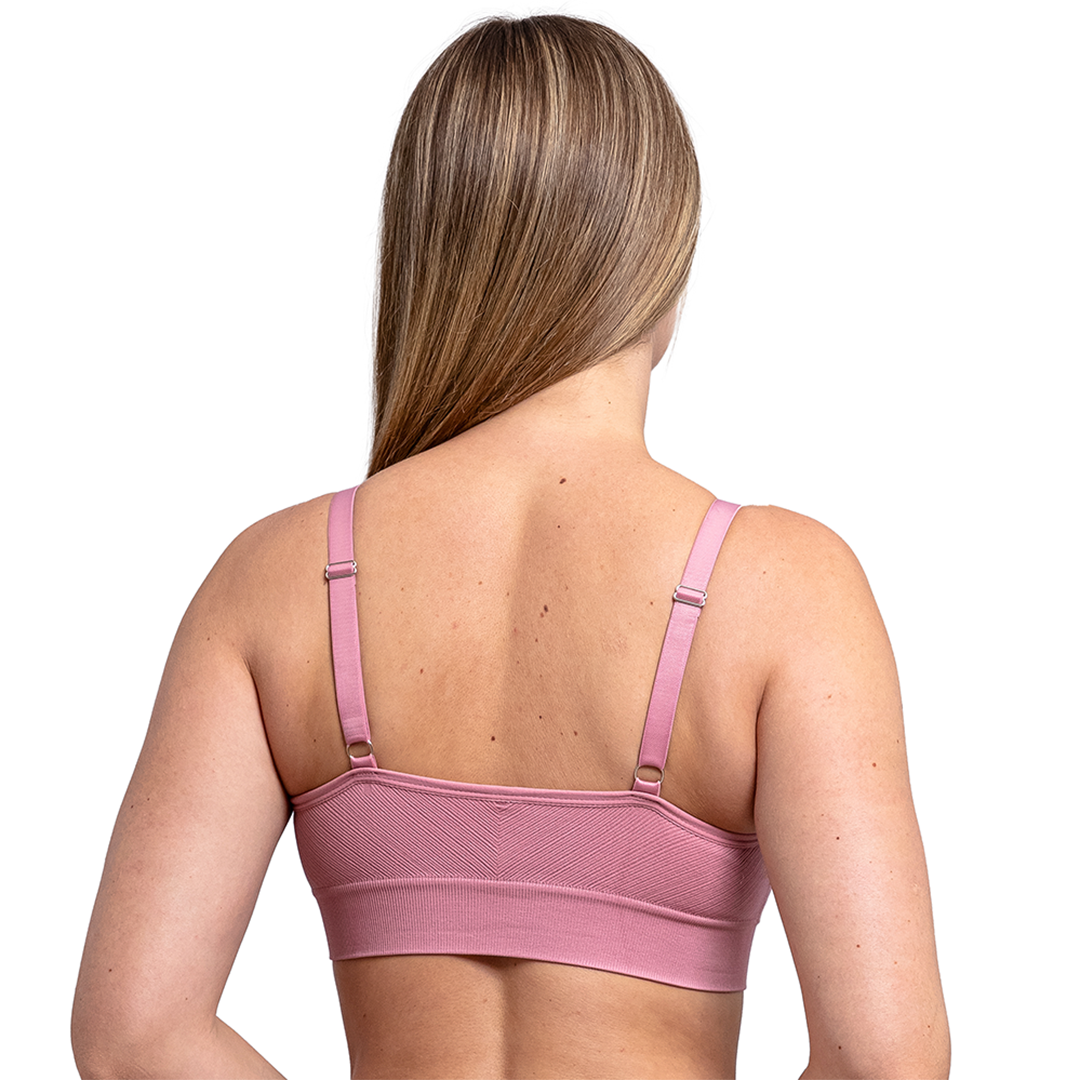 Top seamless rosa con tirantes ajustables y pads removibles 25165 Carnival