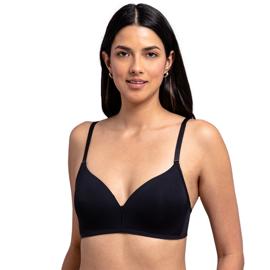 Brasier negro sin varilla con tirantes para espalda cruzada 25166 Carnival