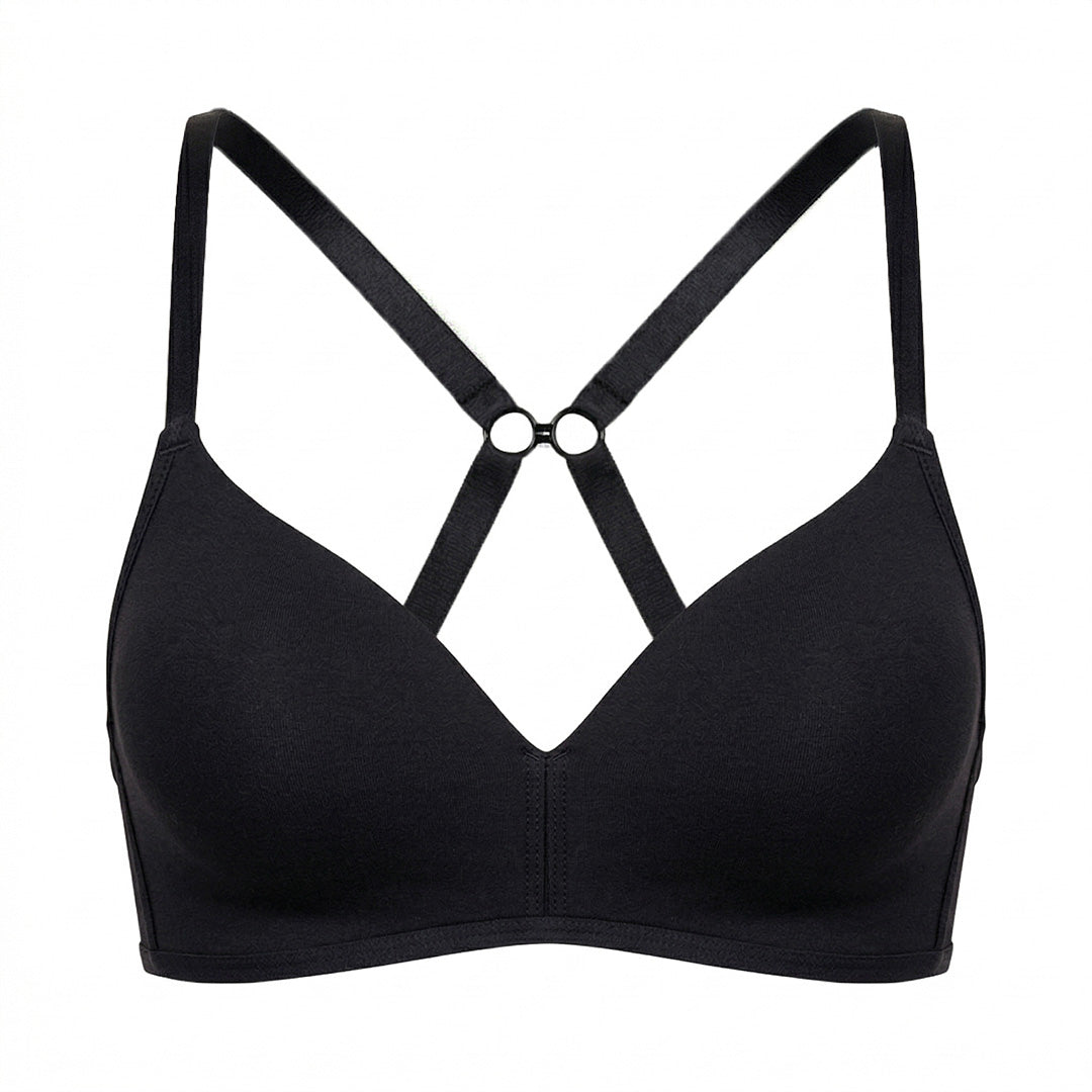 Brasier negro sin varilla con tirantes para espalda cruzada 25166 Carnival