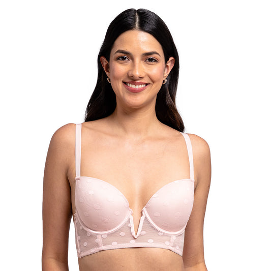 Brasier con escote profundo y push up 25171F Fashion