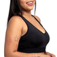 Top negro de espalda cruzada con pads removibles 25175F Fashion