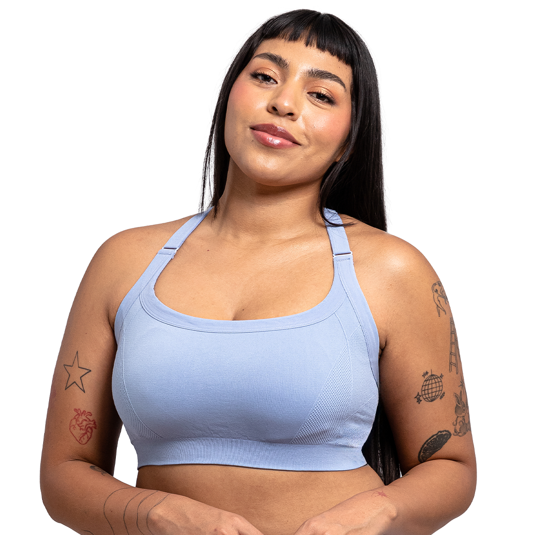 Top deportivo de espalda cruzada con pads removibles 25178F Fashion