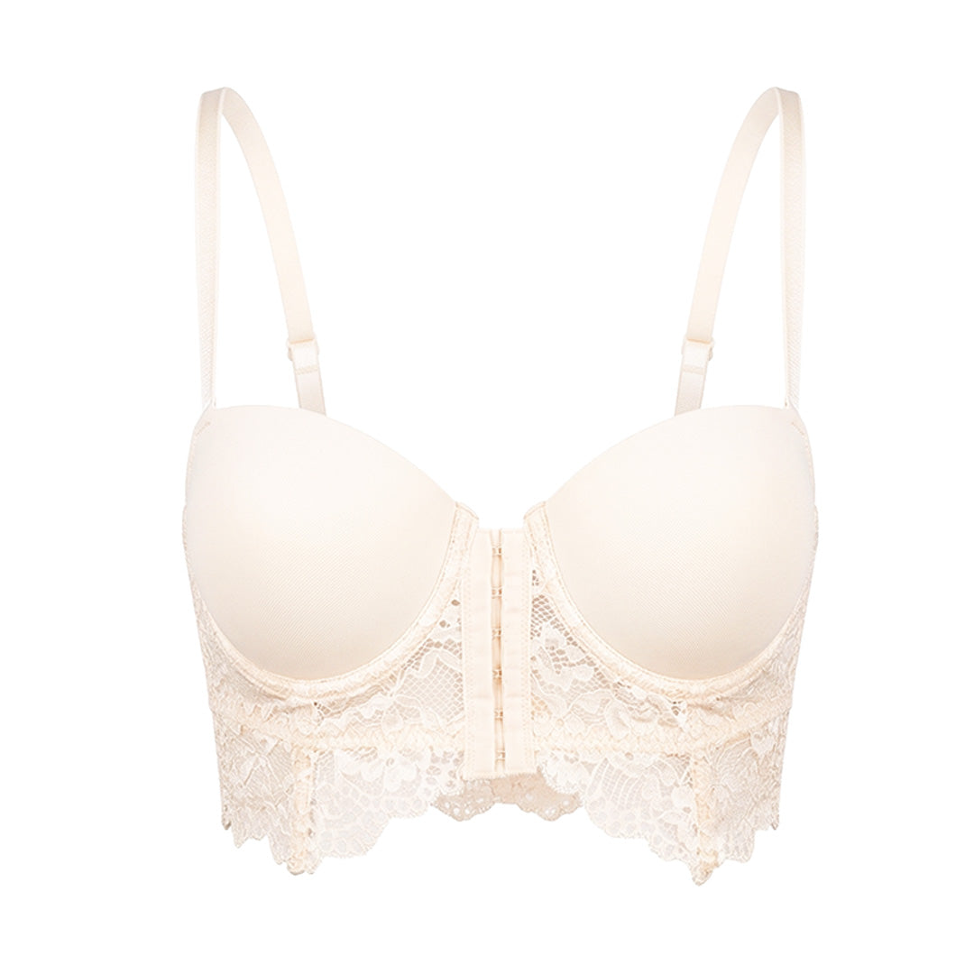 Brasier strapless con varilla peto largo push up y broche la frente 25184L Lady Carnival