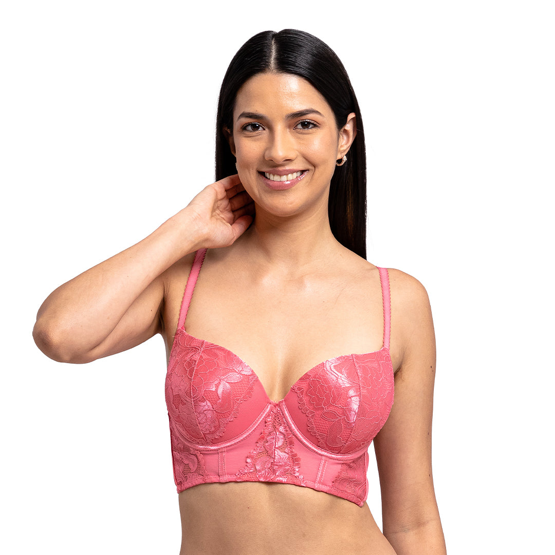 Brasier de peto largo con varilla y push up 25190L Lady Carnival
