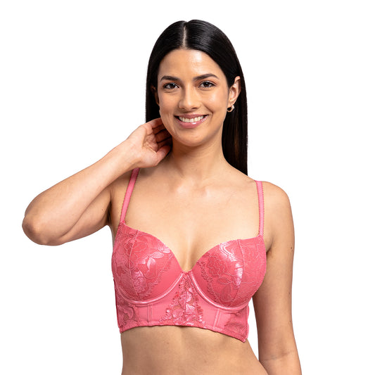 Brasier de peto largo con varilla y push up 25190L Lady Carnival