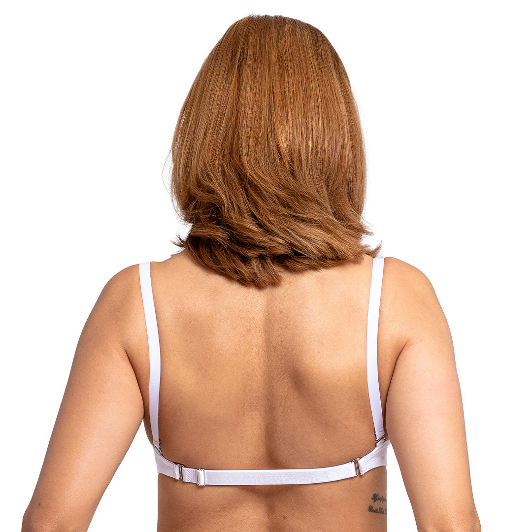 Brasier básico blanco con tirantes convertibles en espalda 25194F Fashion