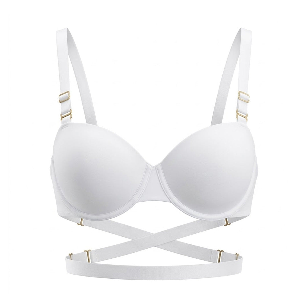 Brasier básico blanco con tirantes convertibles en espalda 25194F Fashion
