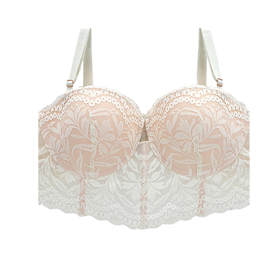 Brasier de peto largo con encaje y tirantes cruzados 25196L Lady Carnival