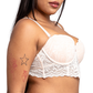 Brasier de peto largo con encaje y tirantes cruzados 25196L Lady Carnival