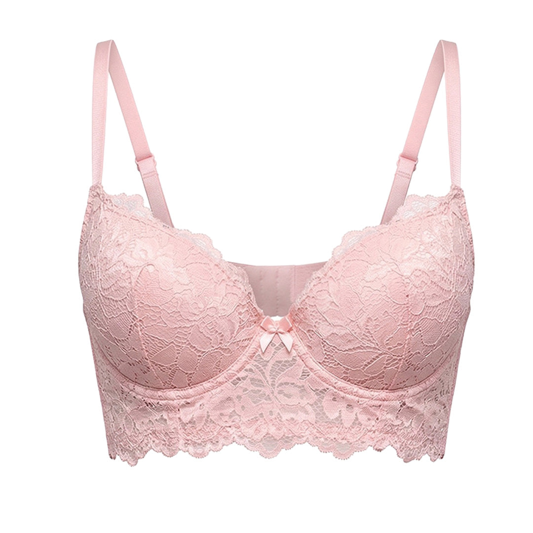 Brasier de peto largo con encaje y tirantes cruzados 25201L Lady Carnival