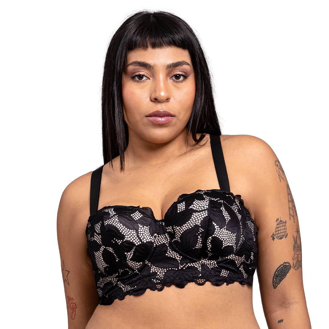 Brasier de talla extra strapless  con varilla 25209L Lady Carnival